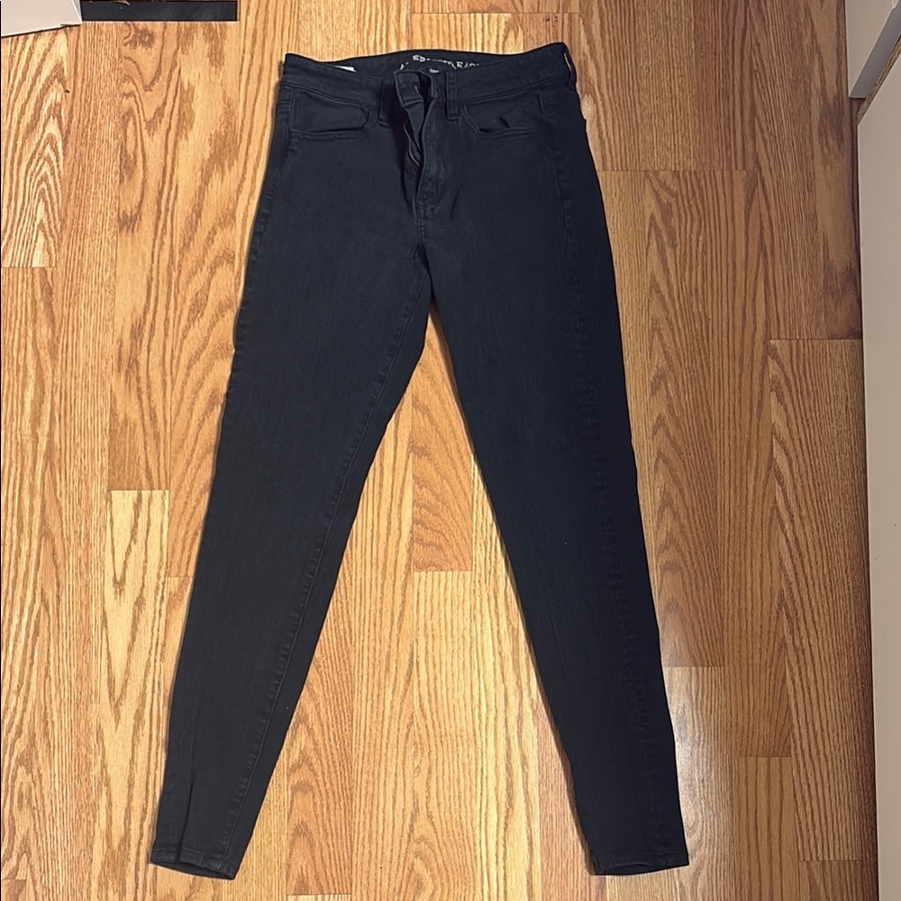 American Eagle Outfitters Black Skinny Jeans High-Rise Stretch